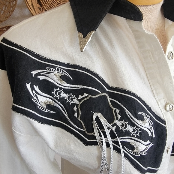 Vintage 1849 Western Button Down LS Shirt SZ M - Picture 4 of 6